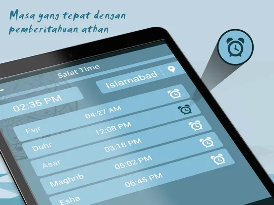 Capturas de tela do Quran malay with Prayer Times iPad 