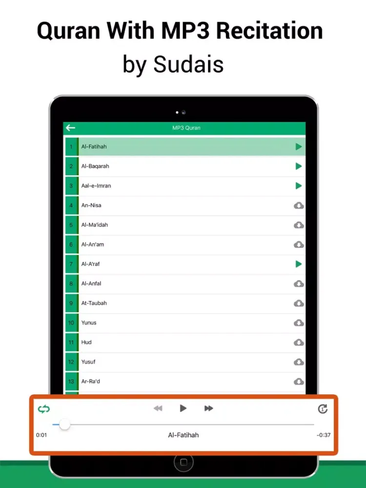 Ramadan Timings and MP3 Quran iPad  স্ক্রিনশট