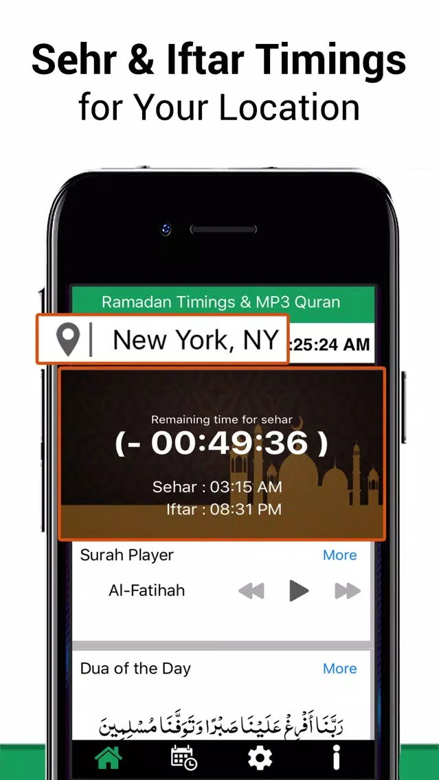 Tangkapan layar Ramadan Timings and MP3 Quran