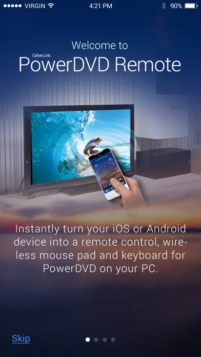 Tangkapan skrin PowerDVD Remote App