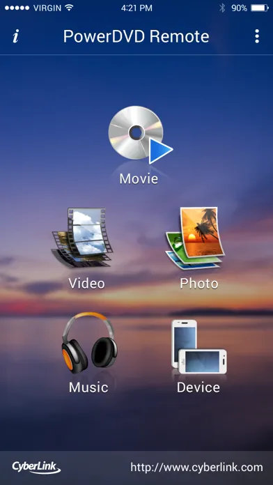 Tangkapan skrin PowerDVD Remote App