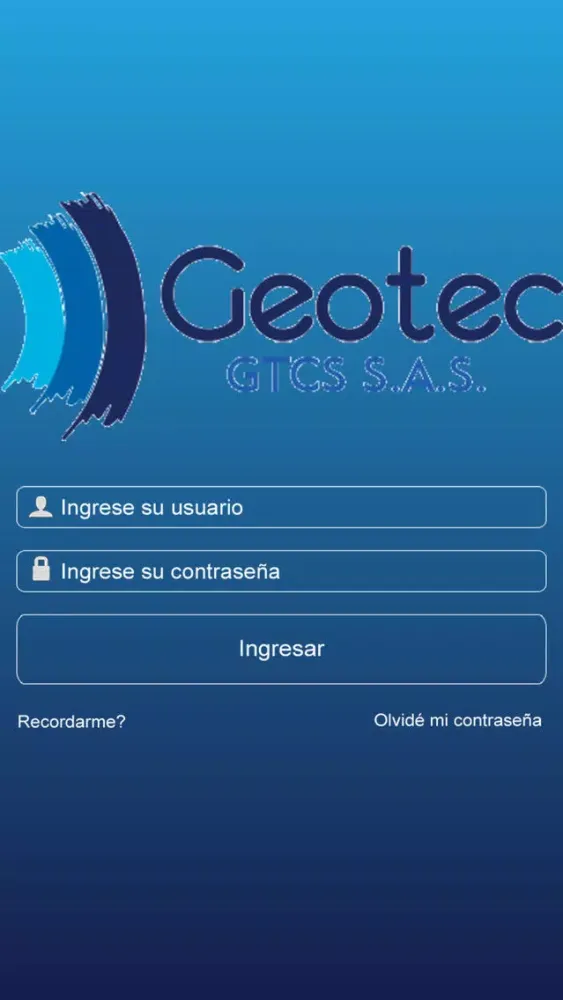 Captures d'écran de Geotec