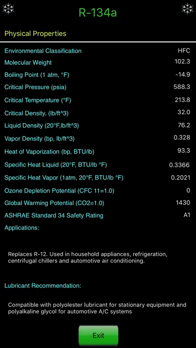 Capturas de pantalla de HVAC Refrigerant PT