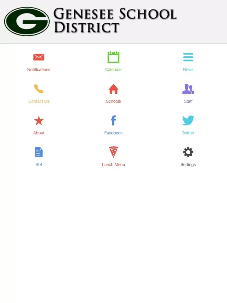 Capturas de pantalla de Genesee School District iPad 