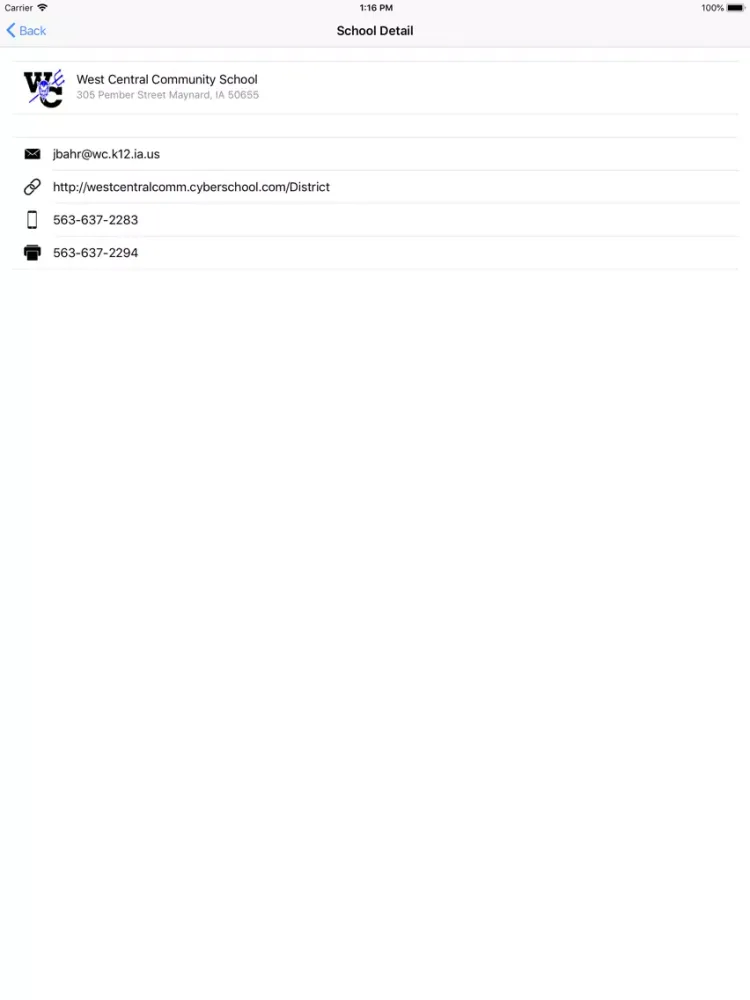 West Central CSD iPad  スクリーンショット