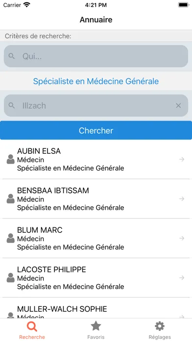 CS Annuaire Santé应用截图