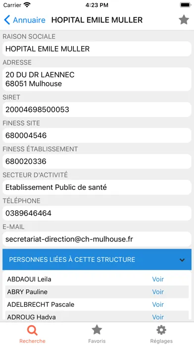 CS Annuaire Santé应用截图