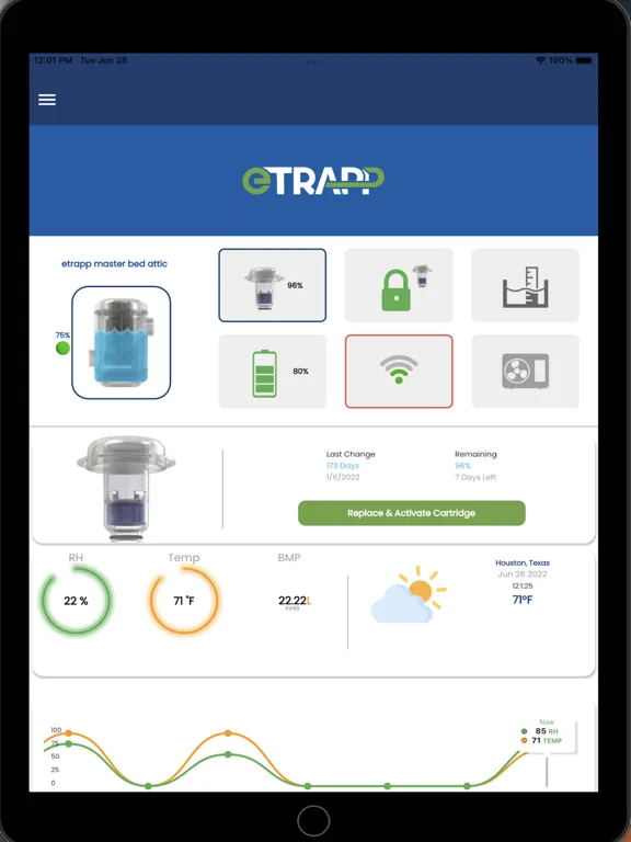 Captures d'écran de eTrapp HVAC Condensate System iPad 