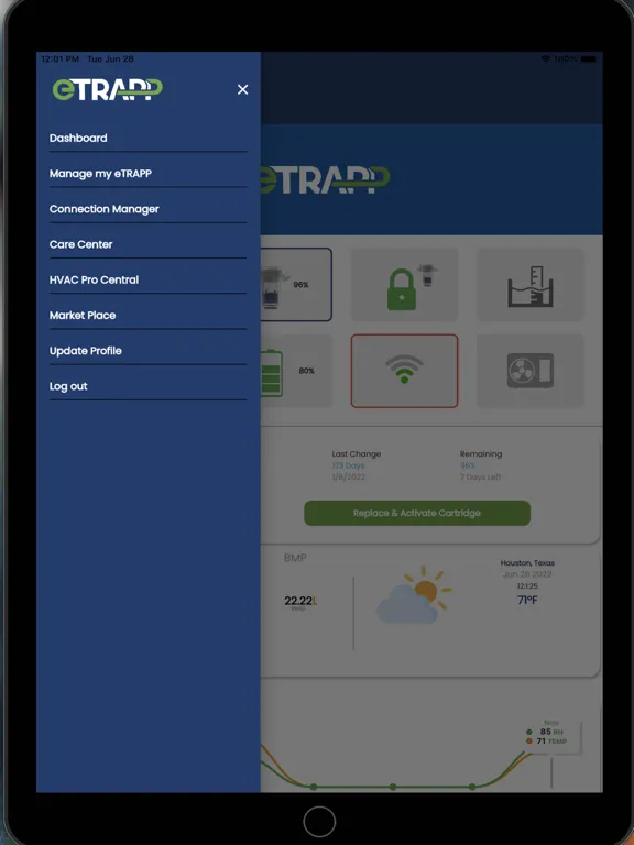 Captures d'écran de eTrapp HVAC Condensate System iPad 
