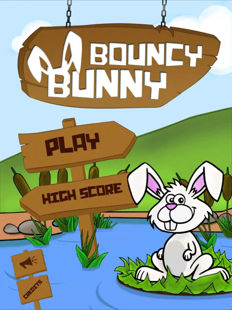 Tangkapan skrin Bouncy Bunny - Tap the grass iPad 