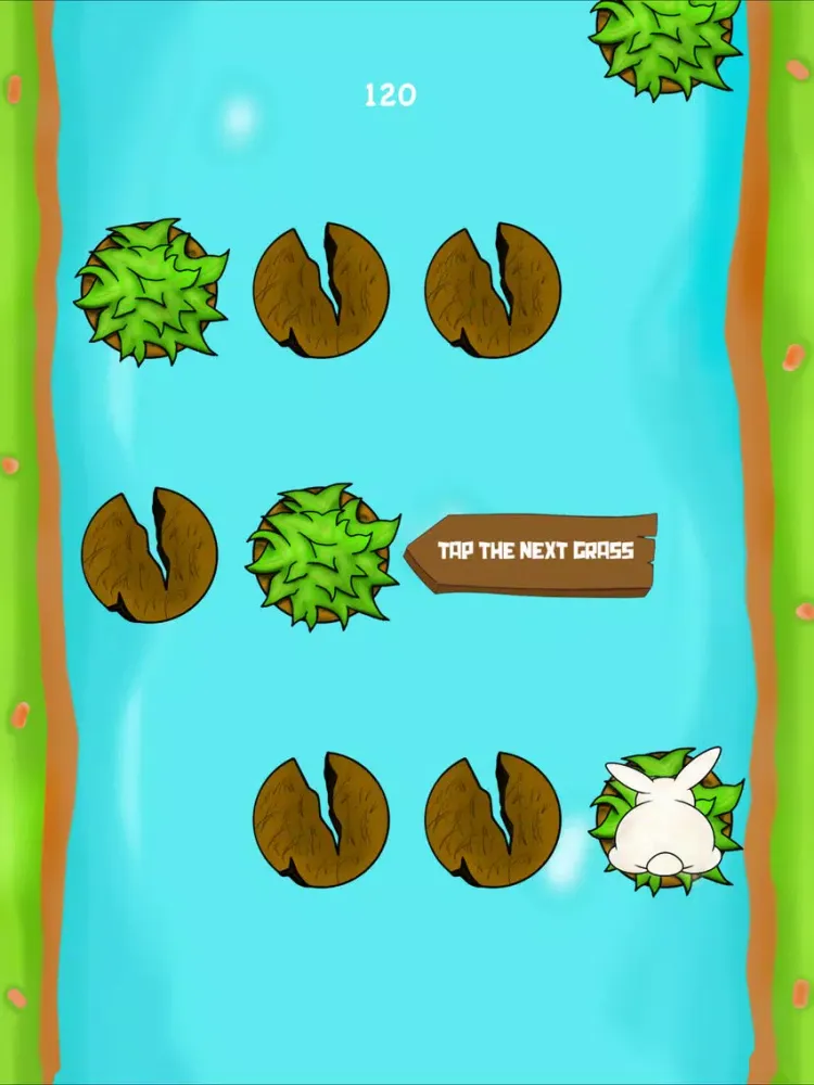 Tangkapan skrin Bouncy Bunny - Tap the grass iPad 