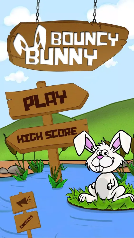 Tangkapan skrin Bouncy Bunny - Tap the grass