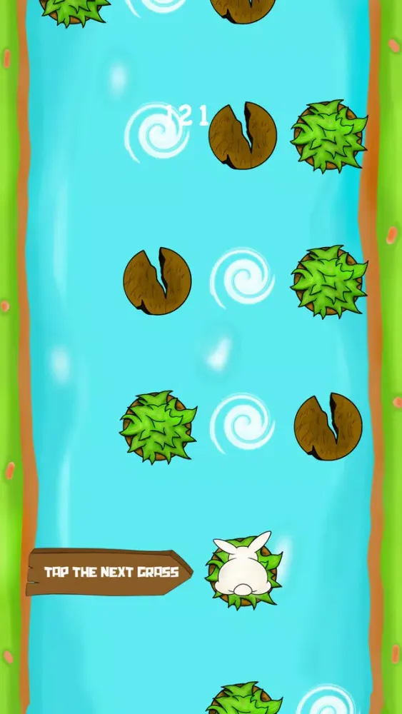 Tangkapan skrin Bouncy Bunny - Tap the grass