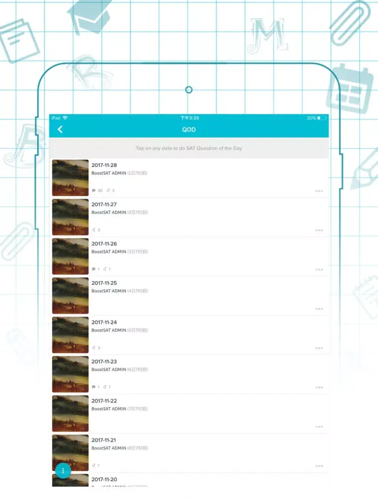Capturas de tela do Boost SAT 1600 iPad 