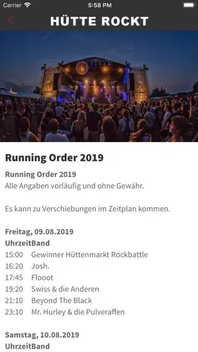 Hütte Rockt Festival स्क्रीनशॉट
