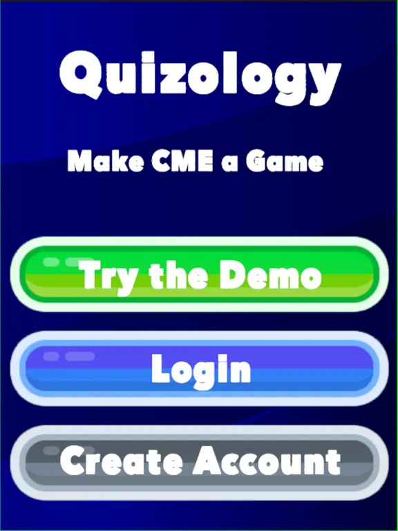 Tangkapan layar Quizology CME iPad 