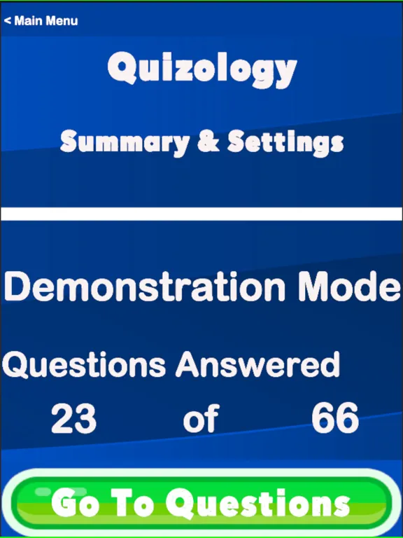Tangkapan layar Quizology CME iPad 