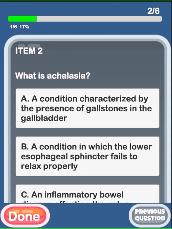 Tangkapan layar Quizology CME iPad 