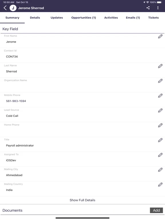 CyC CRM iPad 应用截图