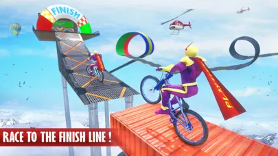 Capturas de tela do Superhero Cycle Stunts Racing