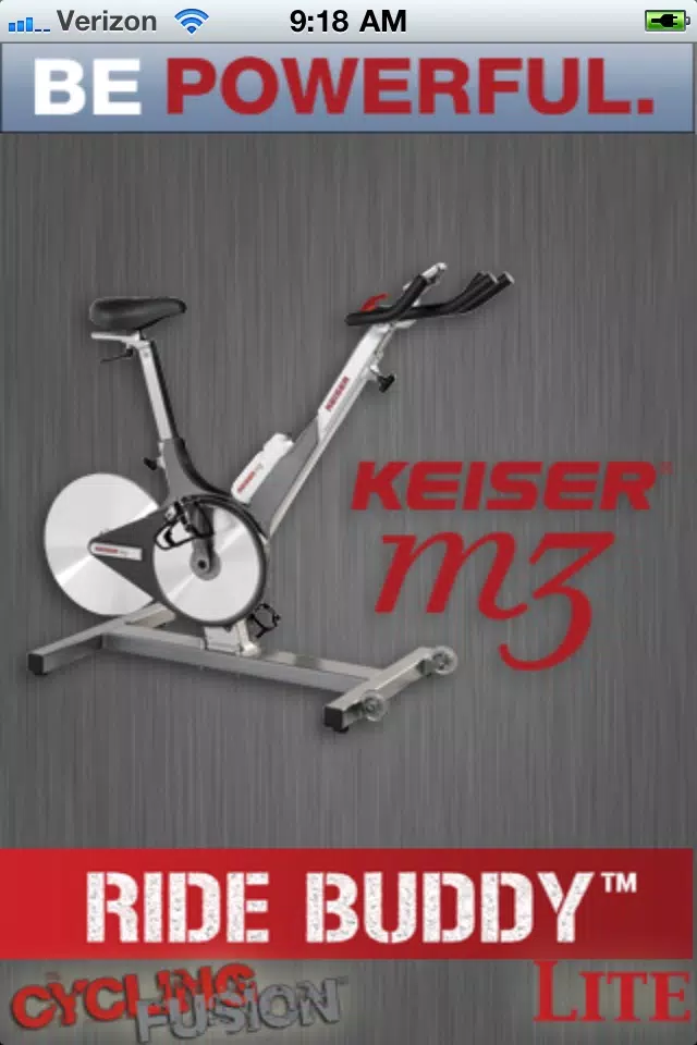 Ảnh chụp màn hình của Keiser Ride Buddy Lite