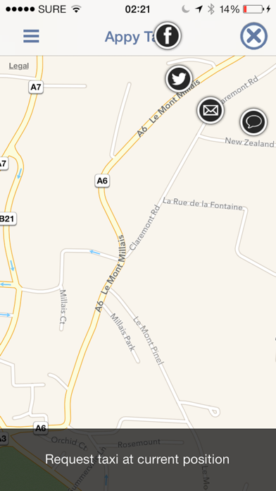 Tangkapan layar Appy Taxi UK