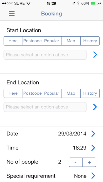 Tangkapan layar Appy Taxi UK