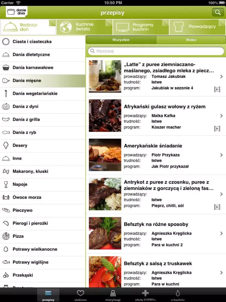 kuchnia+ iPad  Screenshots