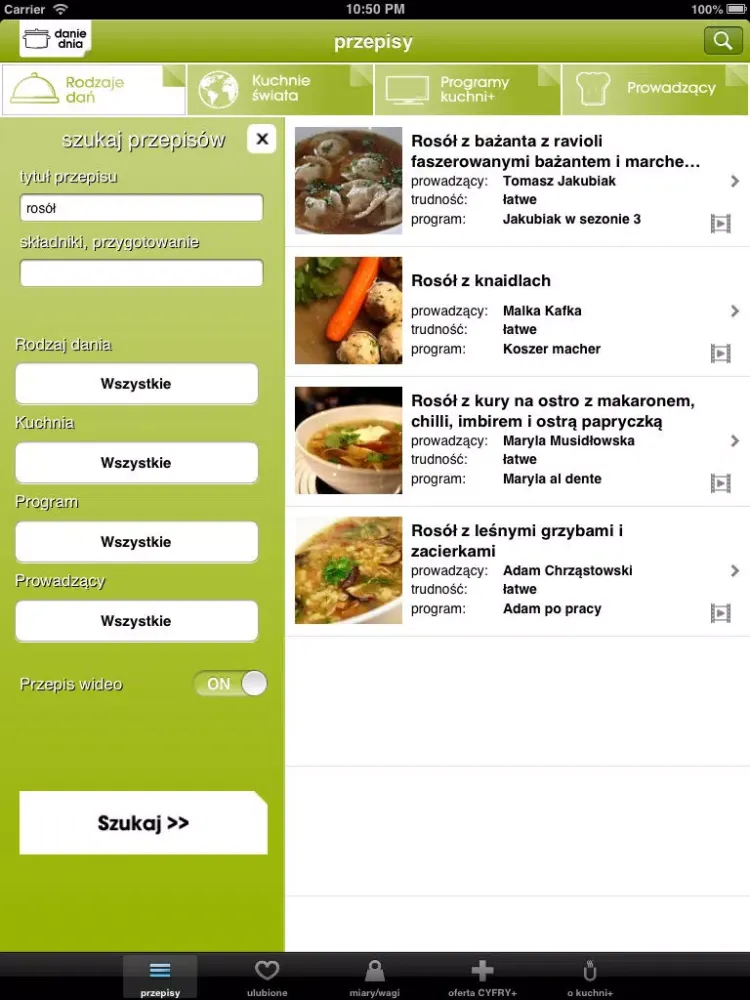 kuchnia+ iPad  Screenshots