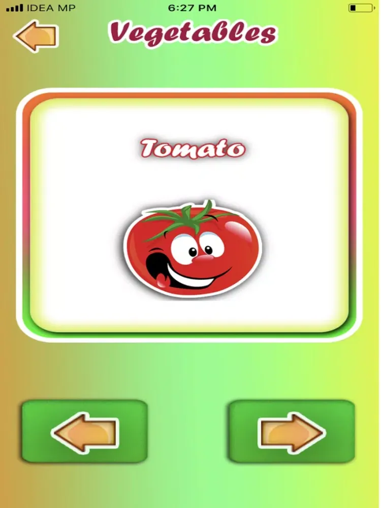Capturas de pantalla de Fruits and Vegetables Learning iPad 