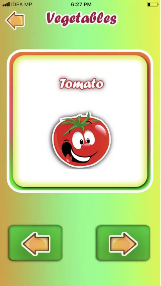 Capturas de pantalla de Fruits and Vegetables Learning