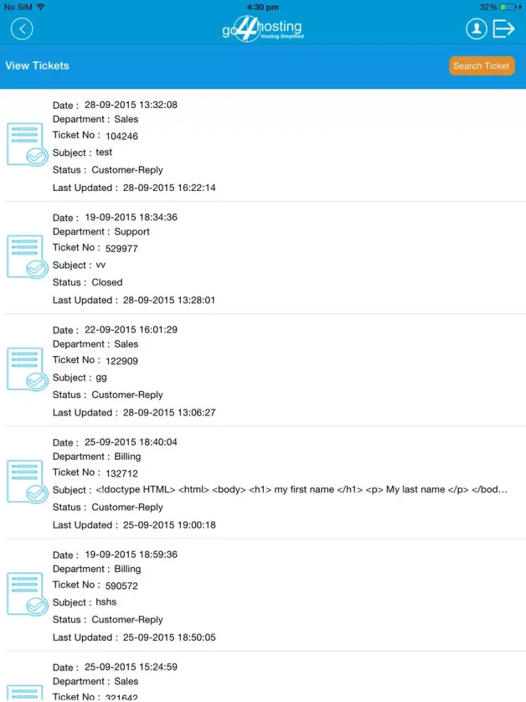 Ticket Panel iPad 應用截圖
