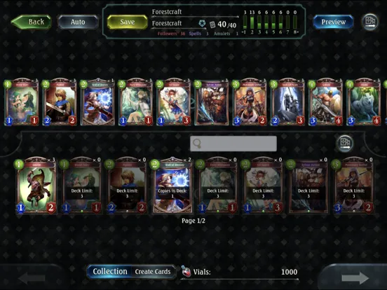 Tangkapan skrin Shadowverse CCG iPad 