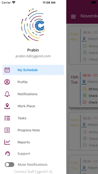 Connect Staff Cygen Screenshots