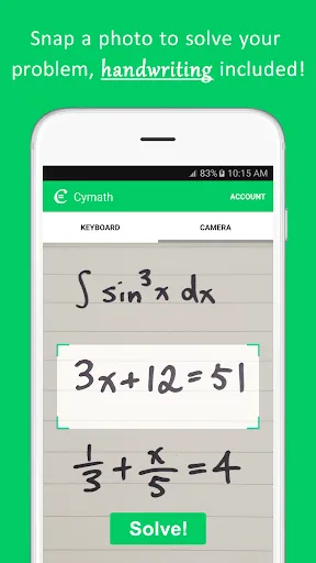 Cymath - Math Problem Solver Screenshots