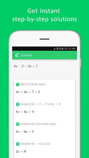 Cymath - Math Problem Solver Screenshots