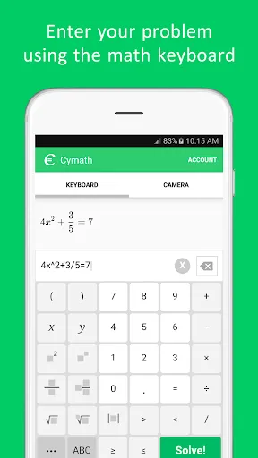 Cymath - Math Problem Solver Screenshots