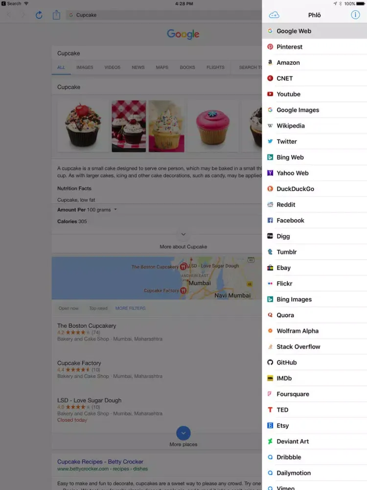 Phlo - Quick web search browser iPad  Screenshots