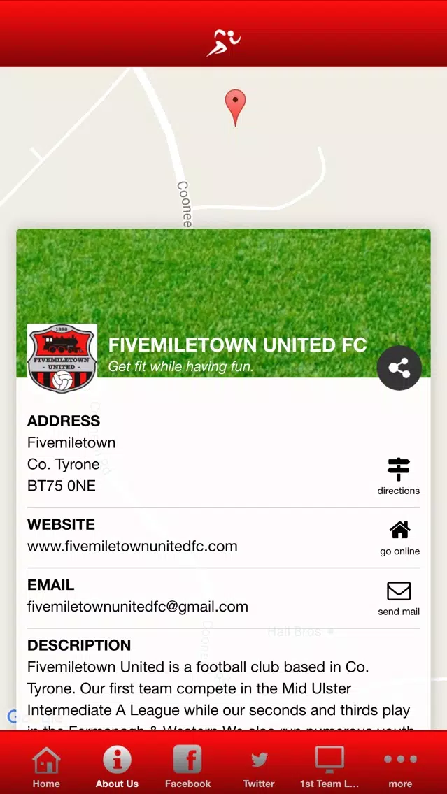 Ảnh chụp màn hình của Fivemiletown United FC