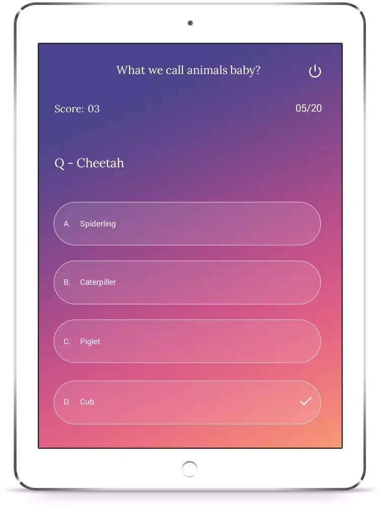 Capturas de pantalla de MyQuizly iPad 