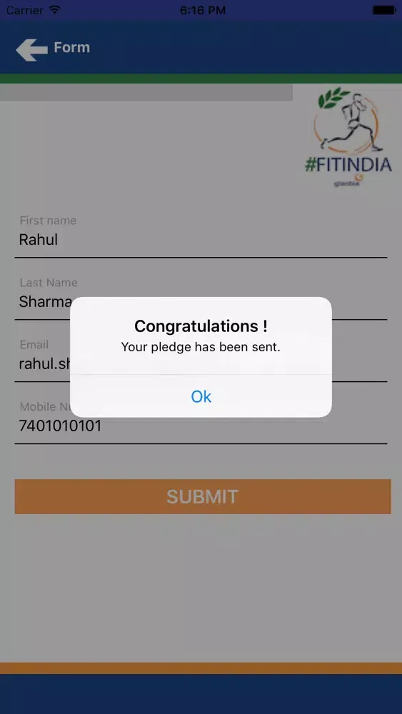 FitIndiaCampaign Screenshots