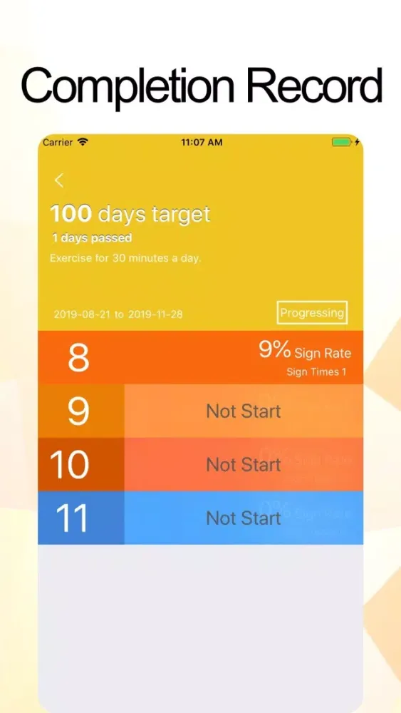 Zrzuty ekranu Training Habit Assistant
