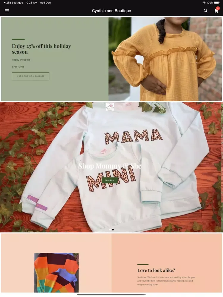 Cynthia Ann Boutique iPad  スクリーンショット