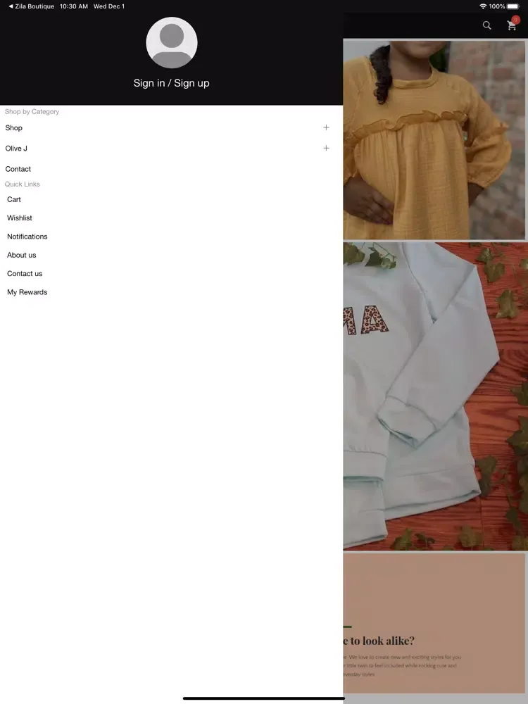 Cynthia Ann Boutique iPad  スクリーンショット