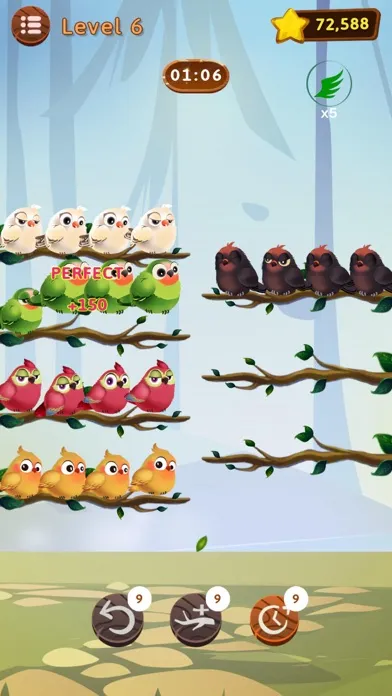 Capturas de tela do Bird Sorting Mania