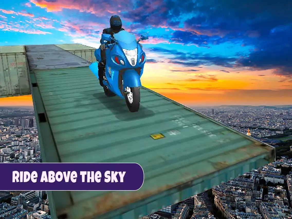 Zrzuty ekranu Extreme Motorbike Ride: Crazy Sky Stunts iPad 