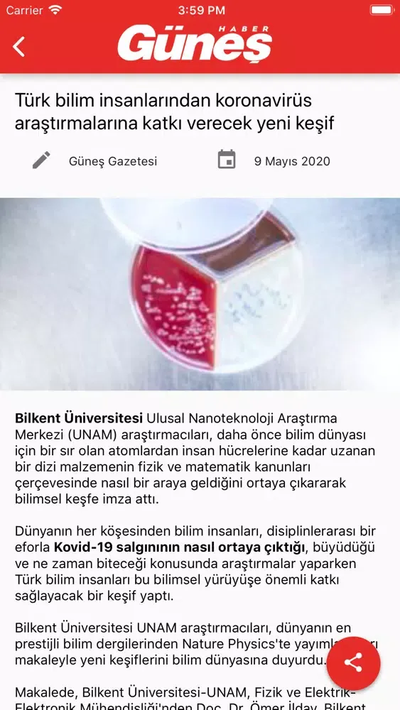 Haber Güneş سکرین شاٹس