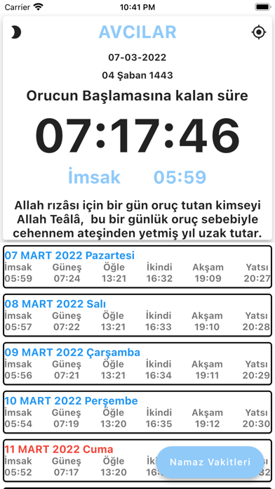 iftar Ne Zaman スクリーンショット