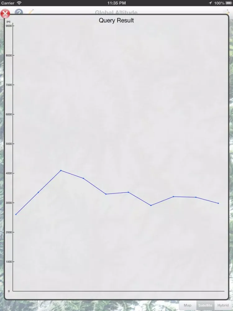 Show Altitude (Query for elevation globally) iPad  Screenshots