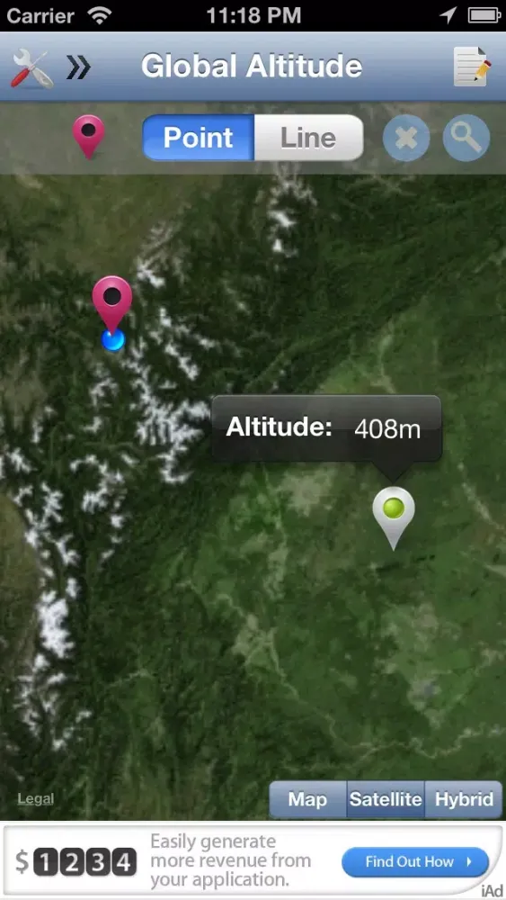 Show Altitude (Query for elevation globally) Screenshots